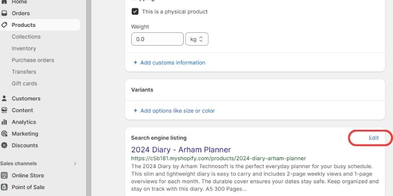 Shopify SEO Meta Box