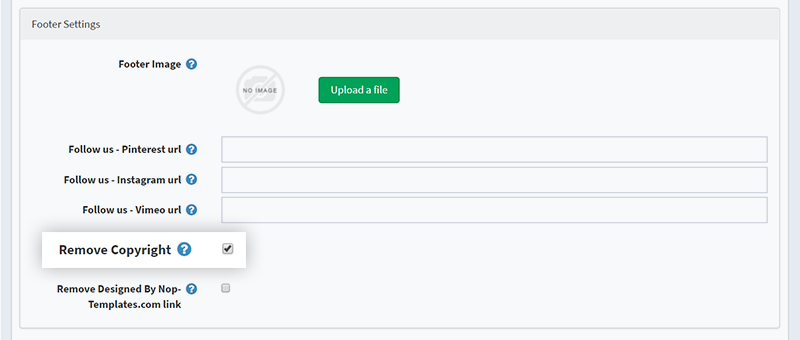 Remove the "Powered by nopCommerce" Link